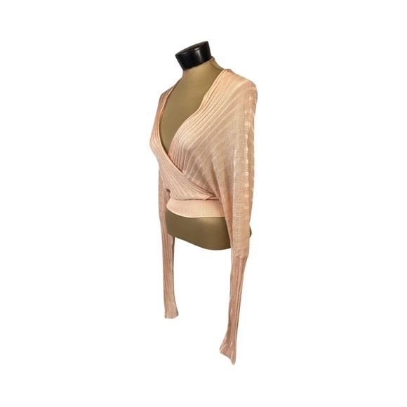 Free People Pluto Wrap Sweater In Rose Wine Combo Size XS Style #OB1191065 - Picture 6 of 16